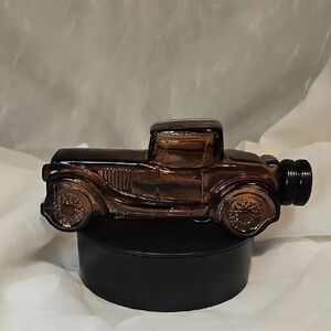 Avon Vintage Car-Shaped Glass Bottle in Rich Brown